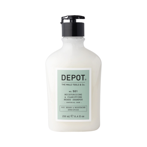 depot 501 moisturizing & clarifying beard shampoo sartorial sage 250 ml