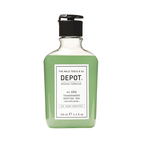 depot 406 transparent shaving gel brushless 100ml